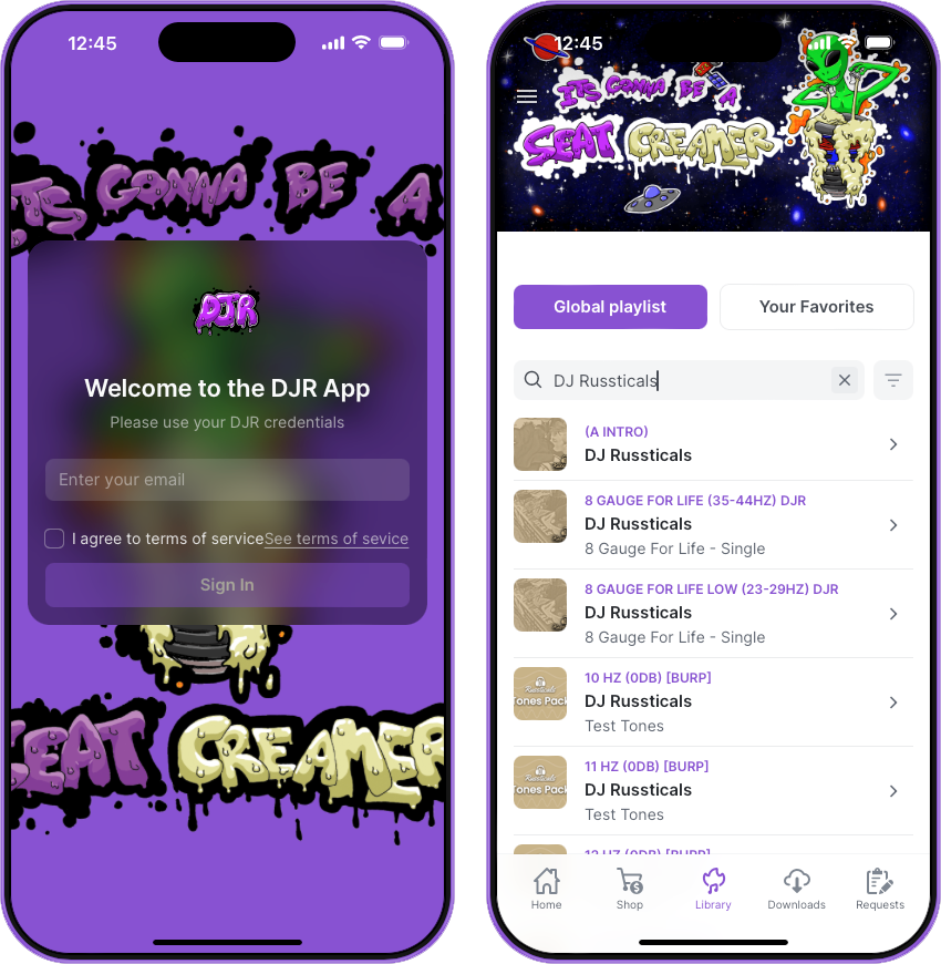 DJR App Subscription DJ Russticals