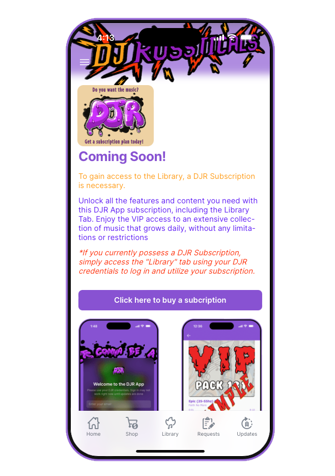 DJR App + Subscription DJ Russticals